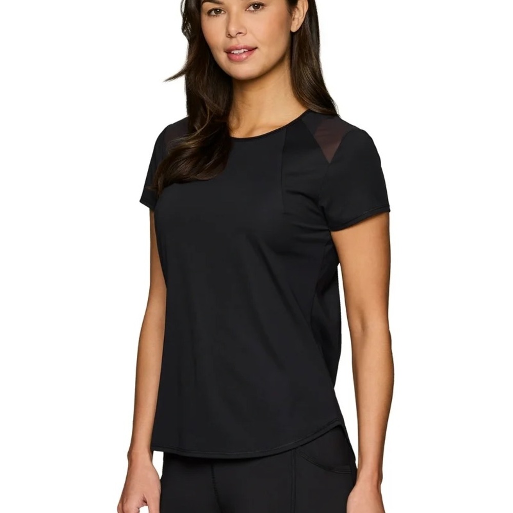 RBX Active Women's Quick Dry Short Sleeve Workout Top with Mesh Panels NWT